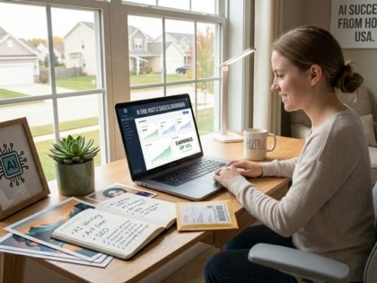 AI Side Hustles from Home USA Beginners, Start Earning Online in 2026 Easily