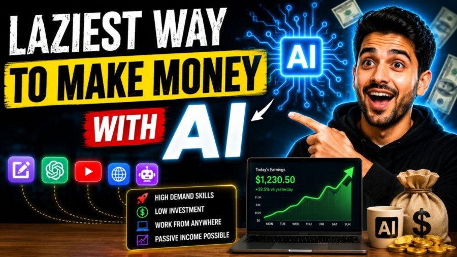 Laziest Way to Make Money with AI in 2026? These 5 AI Side Hustles Are Exploding Online