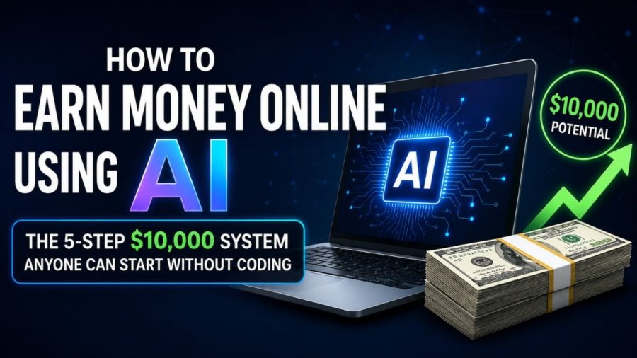 How to Earn Money Online Using AI: The 5-Step $10,000 System Anyone Can Start Without Coding